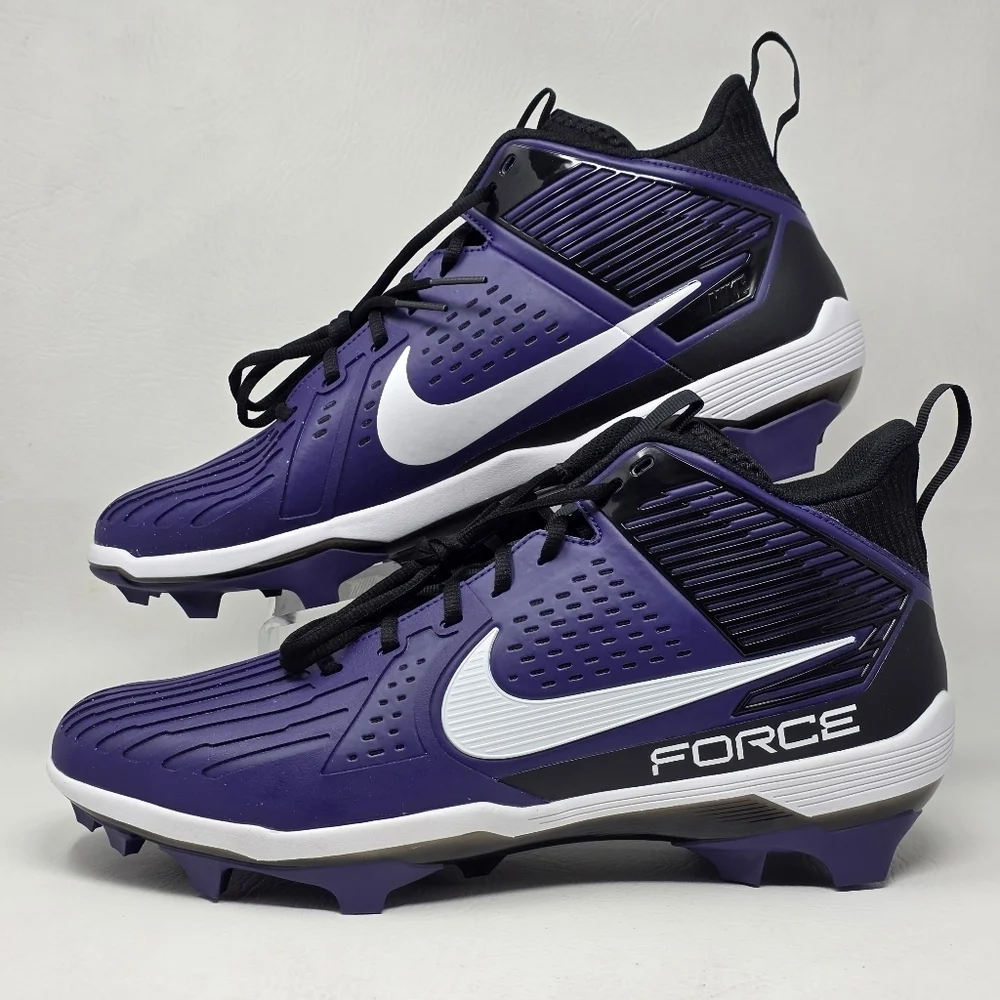 Nike Force Savage Pro 3 Shark Mens Size 15 Purple Football Cleats DA5453-500 New
